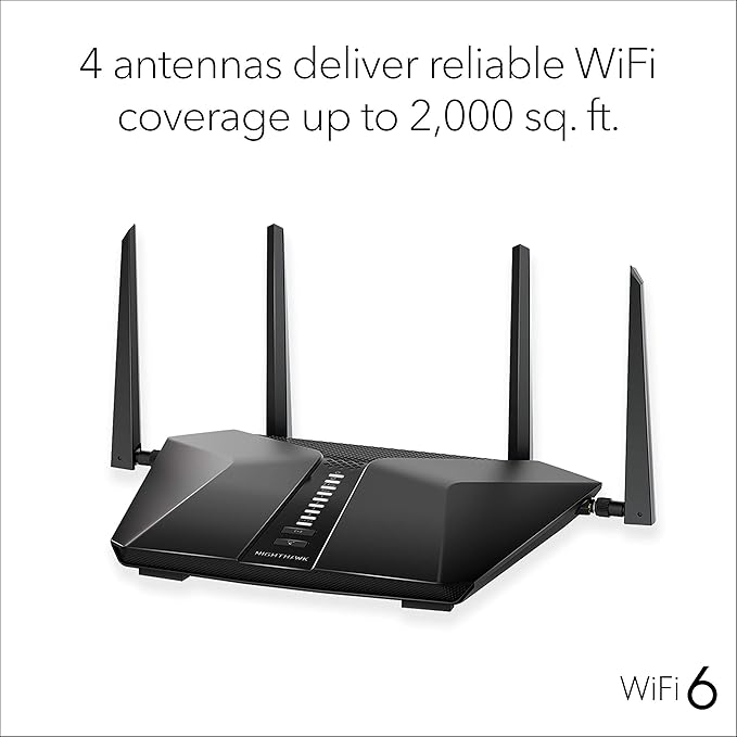 Netgear NETGEAR RAX50-100NAR Nighthawk 6-Stream AX5400 WiFi 6 Router - Image 6