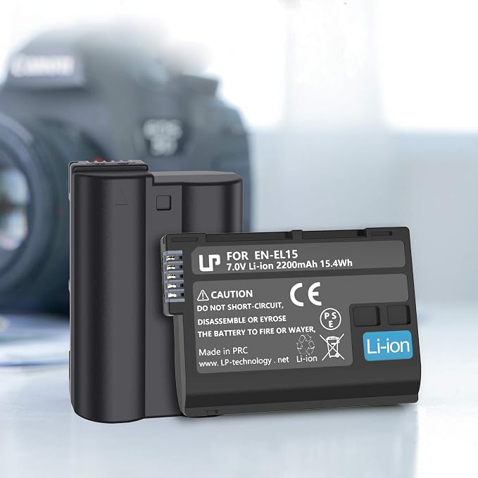 LP EN-EL15C Replacement Battery, 2200 mAh EN-EL15a/EN-EL15b Battery Compatible - Image 8