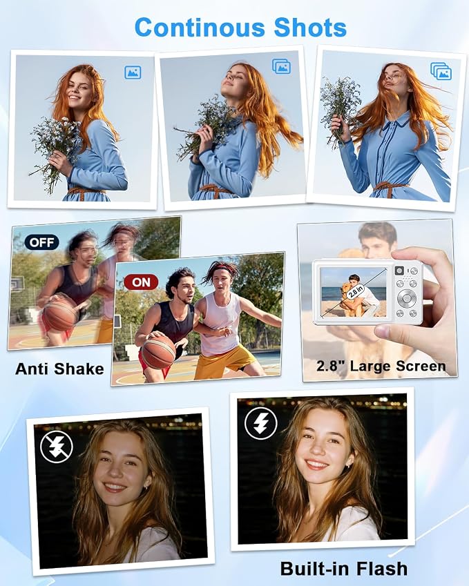 4K Digital Camera, 64MP Autofocus Point and Shoot Camera - Image 9