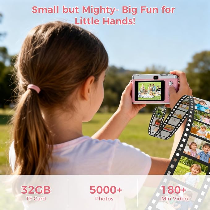 Upgrade Kids Selfie Camera, HD Digital Video Cameras - Image 5