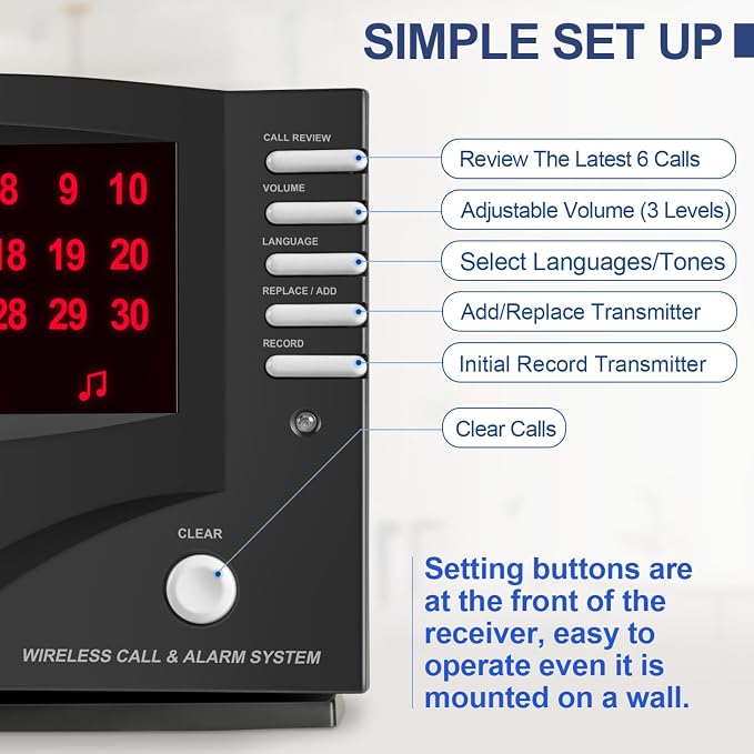 Wireless Calling System Nurse Call System Caregiver Pager - Image 4