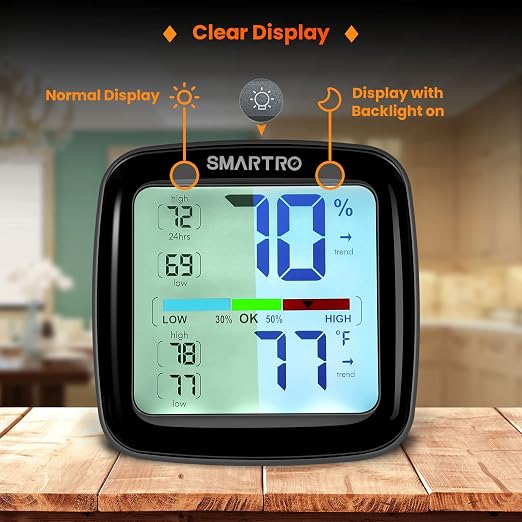 SMARTRO SC42 Professional Digital Hygrometer Indoor Thermometer Room Humidity - Image 2