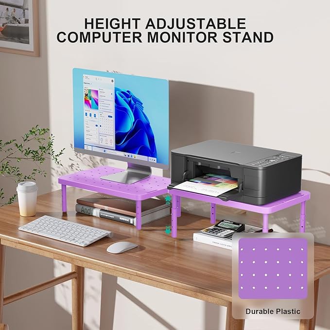 WALI Computer Monitor Stand for Desk, Adjustable Laptop Riser, Desk Monitor - Image 2