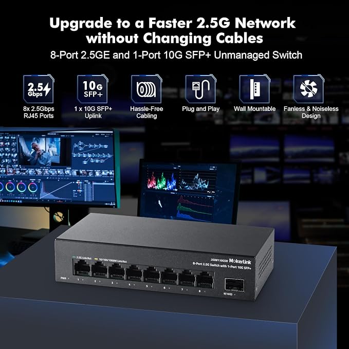 MokerLink 8 Port 2.5G Ethernet Switch - Image 2