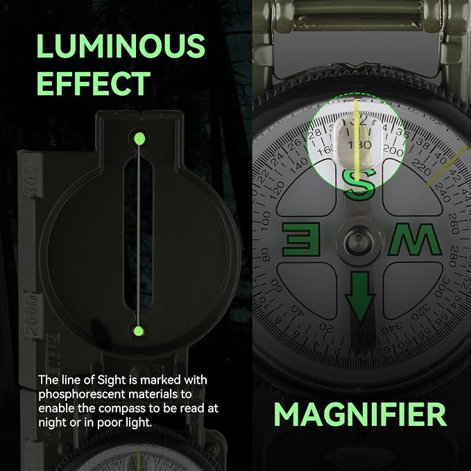 Compass Hiking Survival, Wilderness Survival Compass - Image 3