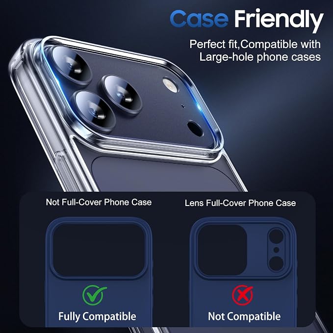 UniqueMe for 3 Pack iPhone 17 Pro Camera Lens Protector - Image 6