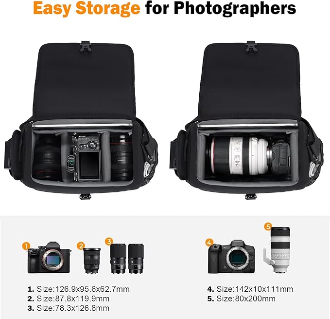 CADeN Camera Bag Case Shoulder Crossbody Bag Compatible - Image 2