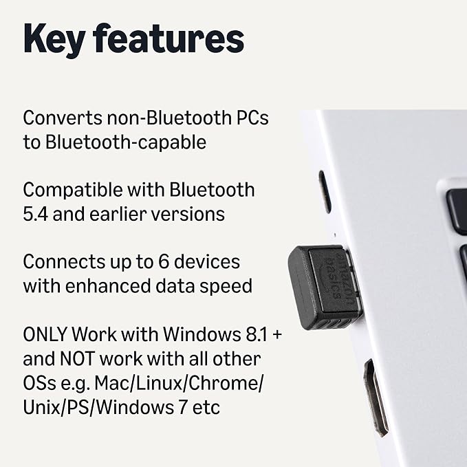 Amazon Basics Bluetooth 5.4 USB Adapter Dongle - Image 2