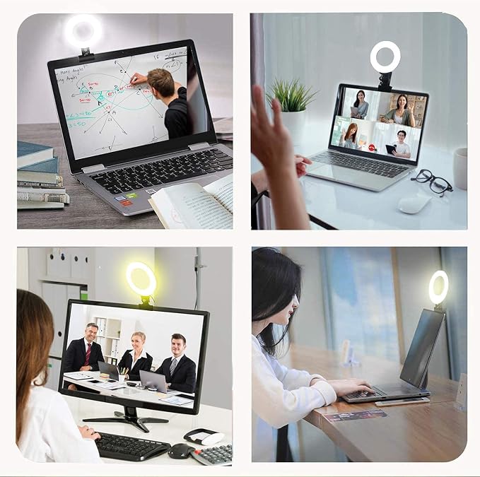 Selfila Ring Light 5 Inch USB Portable, 3200K-6500K Dimmable LED Clip on - Image 3