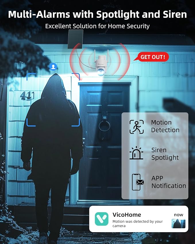 Solar Security Cameras Wireless Outdoor, 2K WiFi Cameras - Image 4