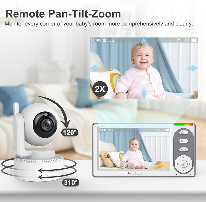HelloBaby 4.3'' Video Baby Monitor - Image 4