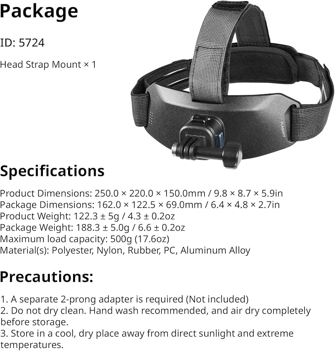 SMALLRIG Head Strap Mount with Magnetic Quick Release One-Click Button Adapter - Image 9