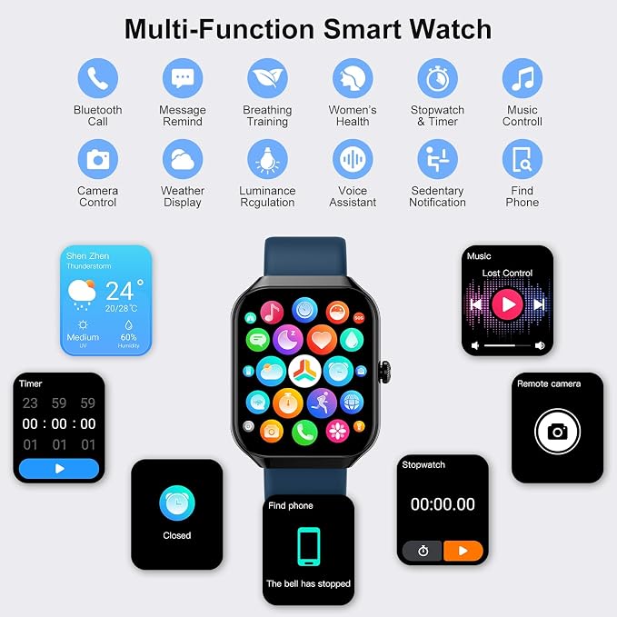Smart Watch for Men Women, 1.96" HD Smartwatch - Image 6