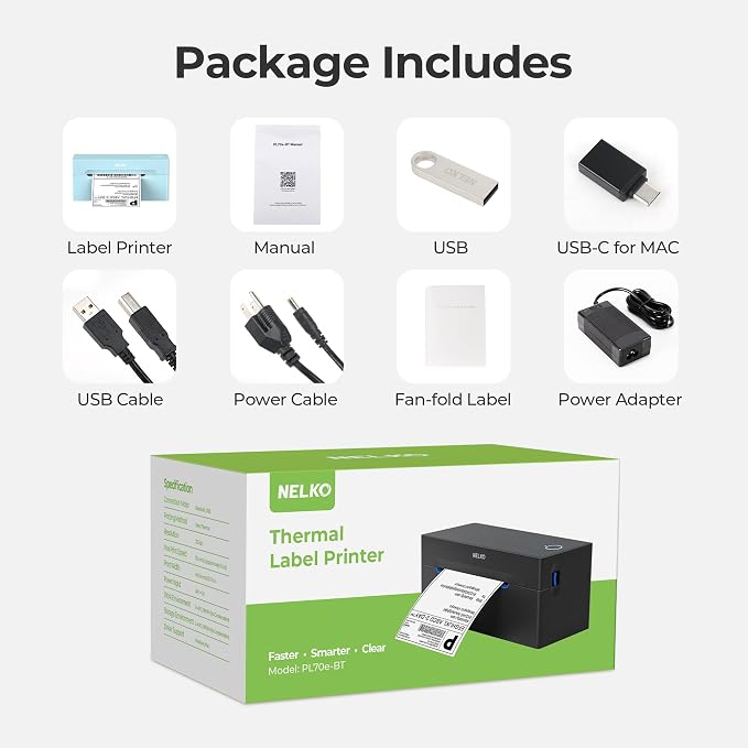 Nelko Bluetooth Thermal Shipping Label Printer, 4x6 Shipping Label Printer - Image 6