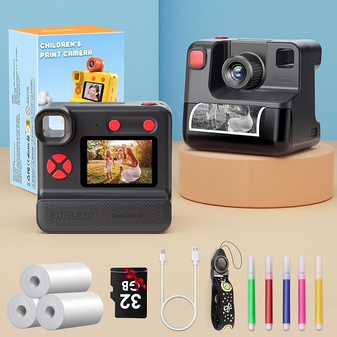 Instant Print Camera for Kids, 1080P Kids Instant Cameras, HD Digital Video - Image 7