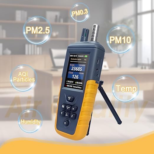 Dust Particle Counter Air Quality Monitor High Sensitivity 3-Channel - Image 6