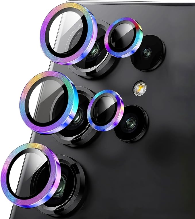 2 Pack Camera Lens Protector for Samsung Galaxy S24 Ultra, 9H Tempered Glass by AFENGBOX