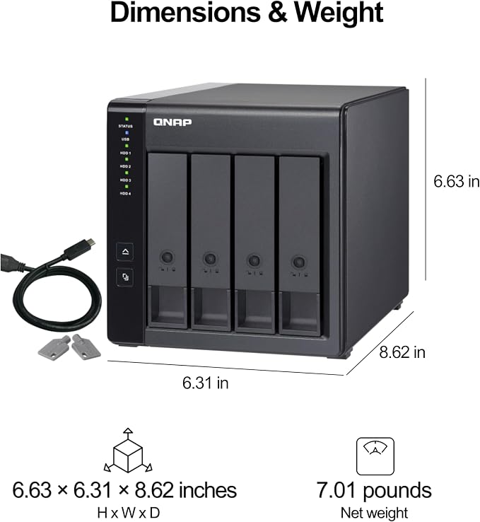 QNAP TR-004 4 Bay USB Type-C Direct Attached Storage - Image 3