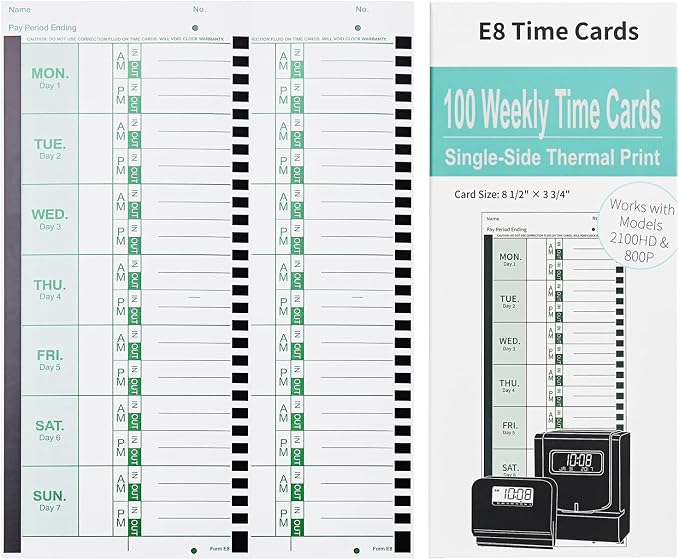 300 E8 Thermal Time Cards, Compatible by Unknown