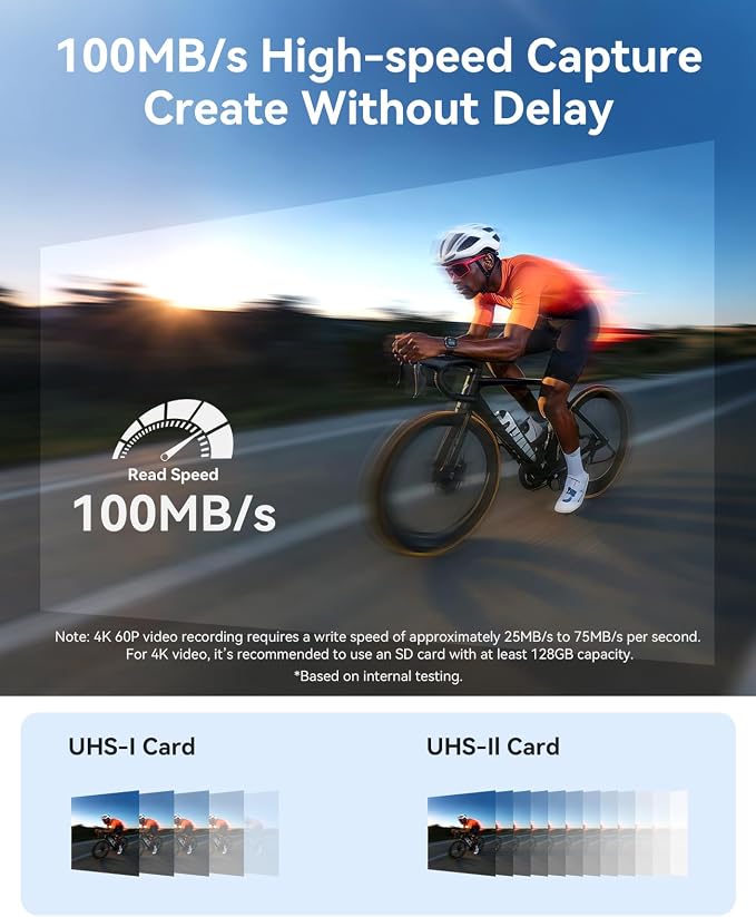 ORICO 64GB SDXC UHS-I Memory Card, 4K Full HD, 4K Video SD Card - Image 2