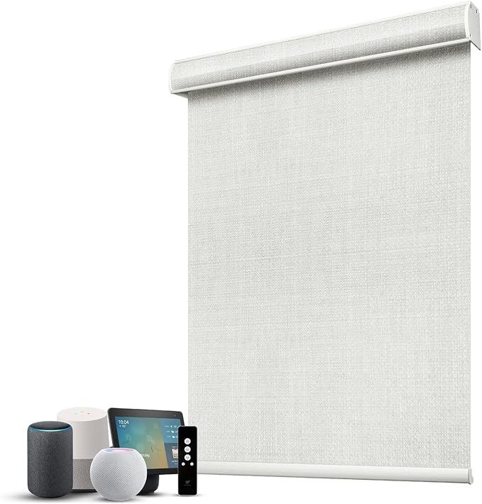 SmartWings Motorized 100% Blackout Shades Blinds, Custom Size, Cordless Window by SmartWings