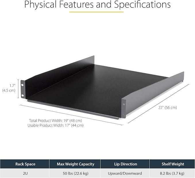 StarTech.com 2U Server Rack Shelf - Image 2
