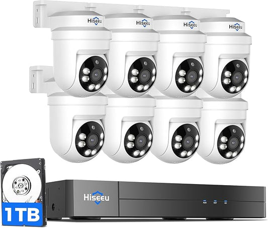 Hiseeu 3K PTZ Wired Security Camera System Outdoor by Hiseeu