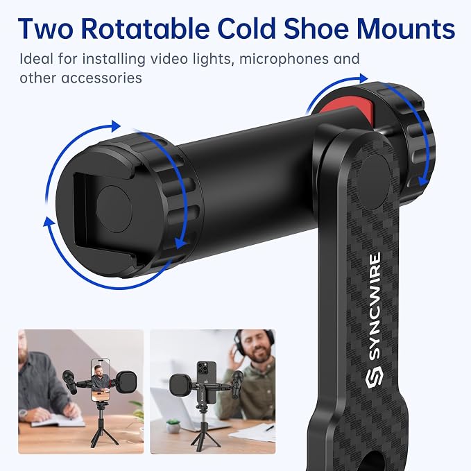 SYNCWIRE Tripod Phone Mount, Universal Smartphone Mount Adapter - Image 2