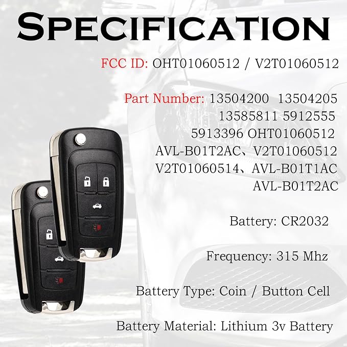 SUPALAND Flip Key Fob Replacement Fits - Image 3