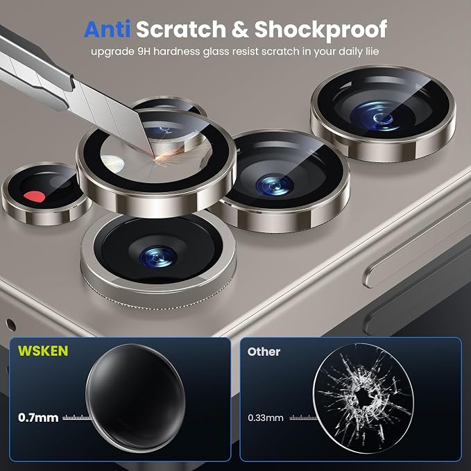 WSKEN for Samsung Galaxy S25 Ultra Camera Lens Protector - Image 3
