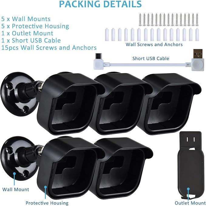 GoHonor All New Blink Outdoor 4/2K+ Camera Mounting Brackets, 5 Pack - Image 7