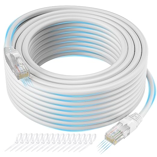 Cat 6 Ethernet Cable 75 FT, Long High Speed Cat6 Internet Cable, Standard RJ45 by Kxable