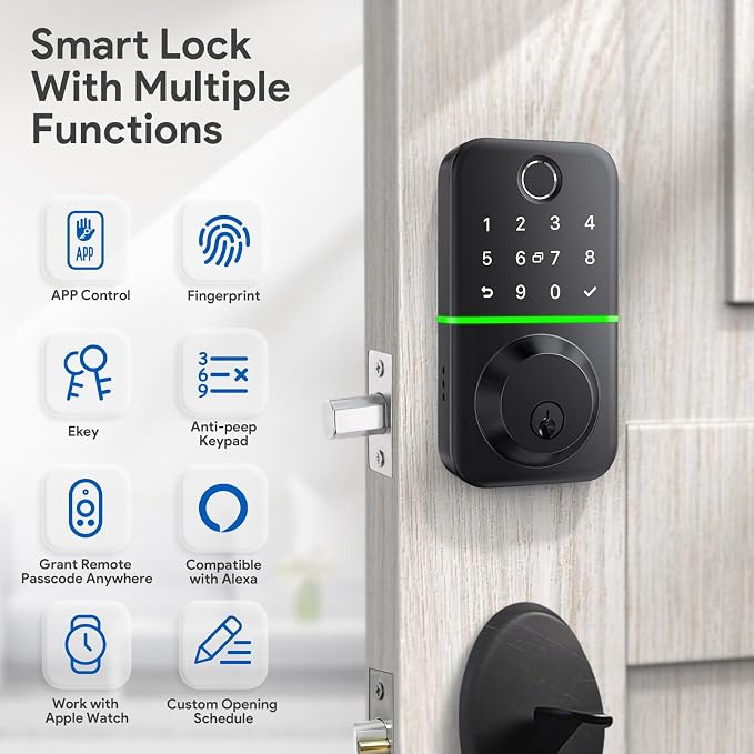 Smart Door Lock Deadbolt with Keypad: Keyless Entry Door Lock - Image 3