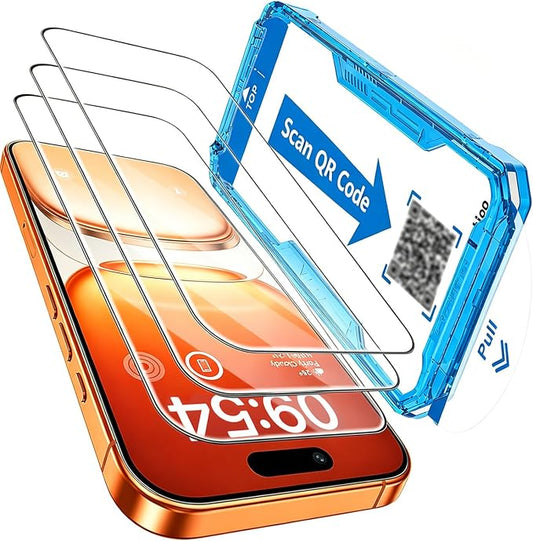 3 Pack for iPhone 17 Pro Max Screen Protector 6.9 inch, HD Clear Tempered Glass by JavoYion