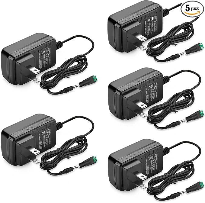 12V LED Strip Power Supply, 2A 24W Power Adapter, 12V Power Supply by YGS-TECH