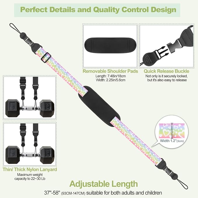 Universal Shoulder Strap, Removable Neoprene Padded Camera Strap, Adjustable - Image 6