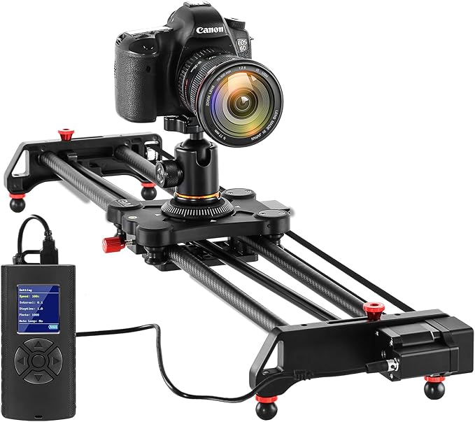 GVM Carbon Fiber Motorized Camera Slider by GVMGreatVideoMaker