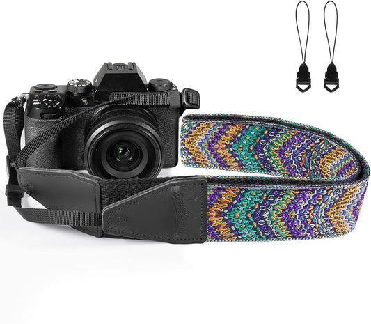 Camera Strap, Jacquard Weave 2" Shoulder Neck Straps by Dulphee