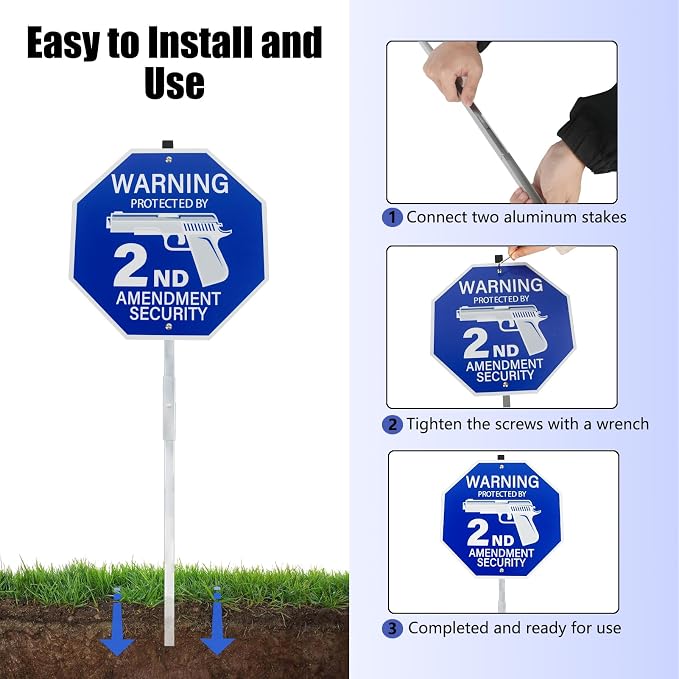 Protected by 2nd Amendment Security Sign - Image 4
