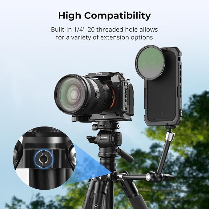 SmallRig CT150 Carbon Fiber Travel Video Tripod, 61.8'' Max Load 3kg / 6.6lb - Image 4