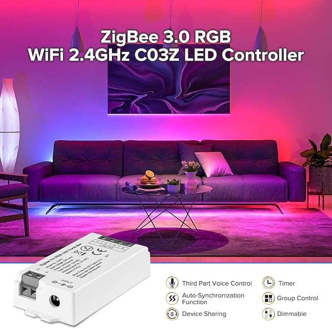 BTF-LIGHTING Tuya Zigbee 3.0 C03Z LED Controller Support RGB 4 pin PWM FCOB COB - Image 4
