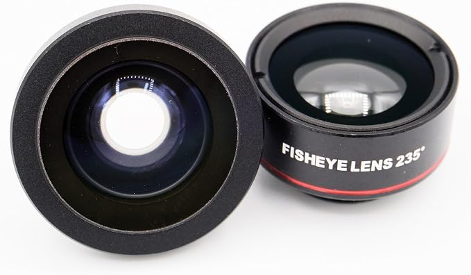 Wide Angle & 235 Fisheye Screw-On Lens Set by CAPPYCAMERA
