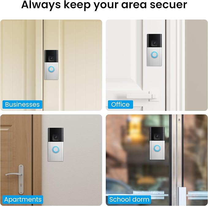 No-Drill Adhesive Doorbell Mount Compatible - Image 7