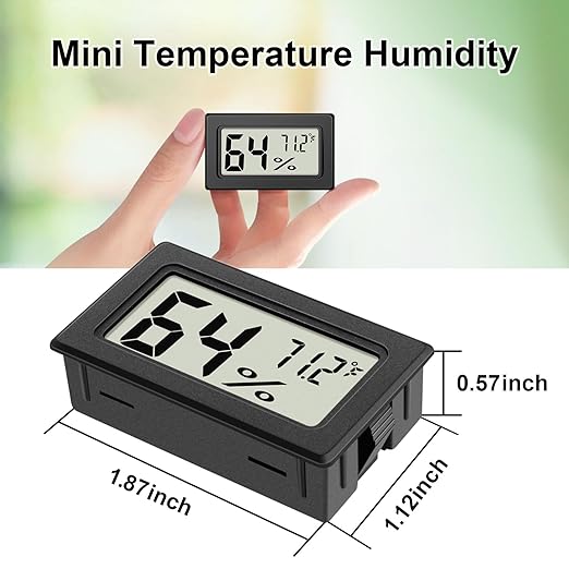 6-Pack Mini Hygrometer Indoor Humidity Meter, Mini Digital Thermometer Humidity - Image 2