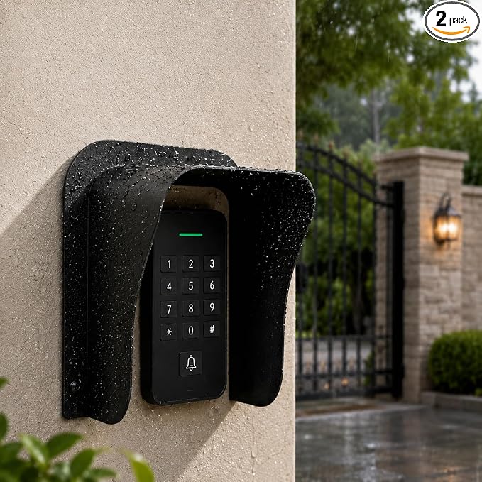 2 Pack Ring Doorbell Cover Weatherproof, Large Metal Ring Doorbell Protector by Laowu