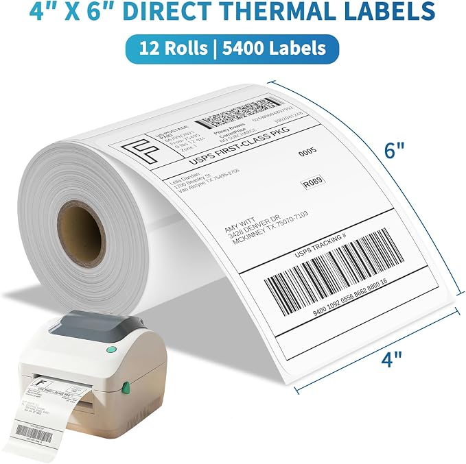 9527 Product 4x6 Direct Thermal Shipping Labels - Image 2