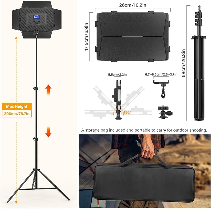 Unicucp 2 Pack Led Video Light Panel Light - Image 6