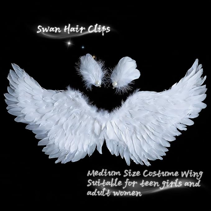 3PCS Medium White Angel Wings - Image 3