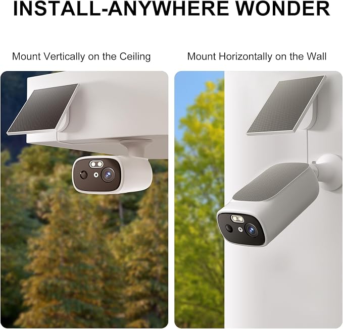 2K Solar Security Cameras Wireless Outdoor-2.4/5Ghz WiFi Cameras - Image 5
