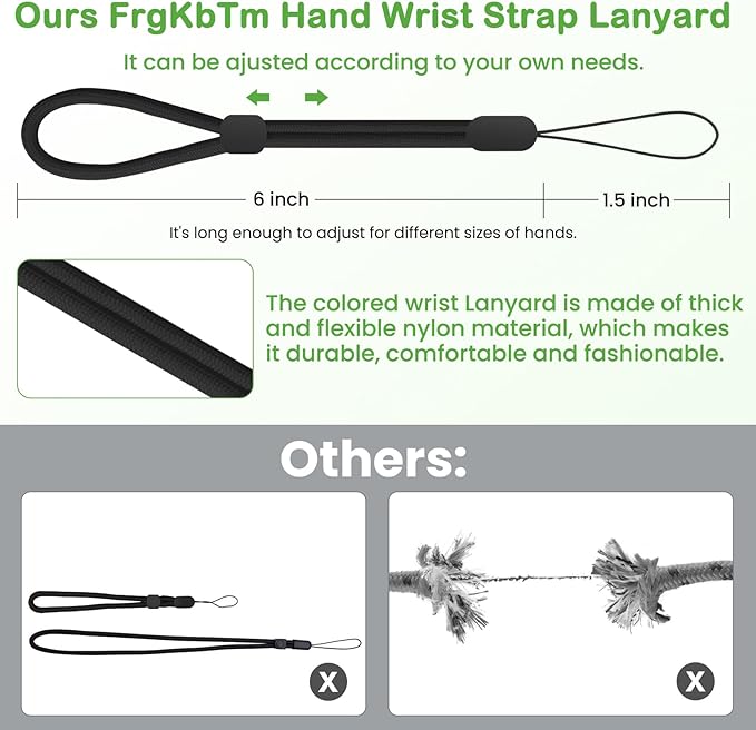 FrgKbTm Hand Wrist Strap Lanyard, Adjustable Nylon Colorful - Image 3
